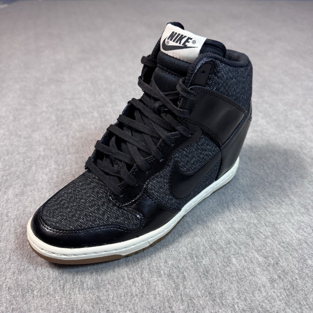 NIKE Women's Shoes Sz 7 - 2014 Dunk Ski Hi Hidden Wedge Black Air Max 1 Force